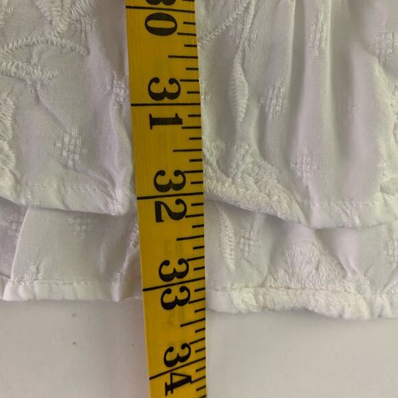 DEAR JOHN White Embroidered Floral Tiered Midi Dress Size Extra Small - Picture 13 of 13